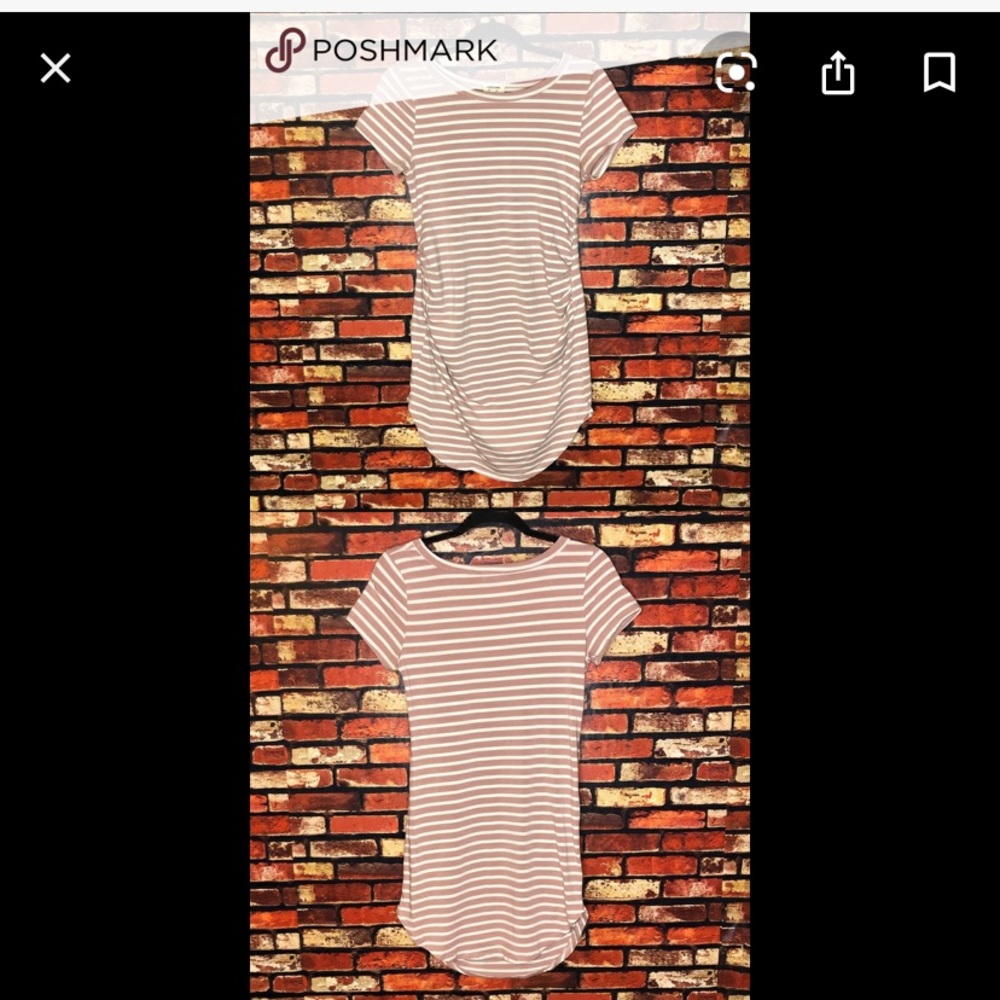 Heart & Hips Striped Maternity Dress